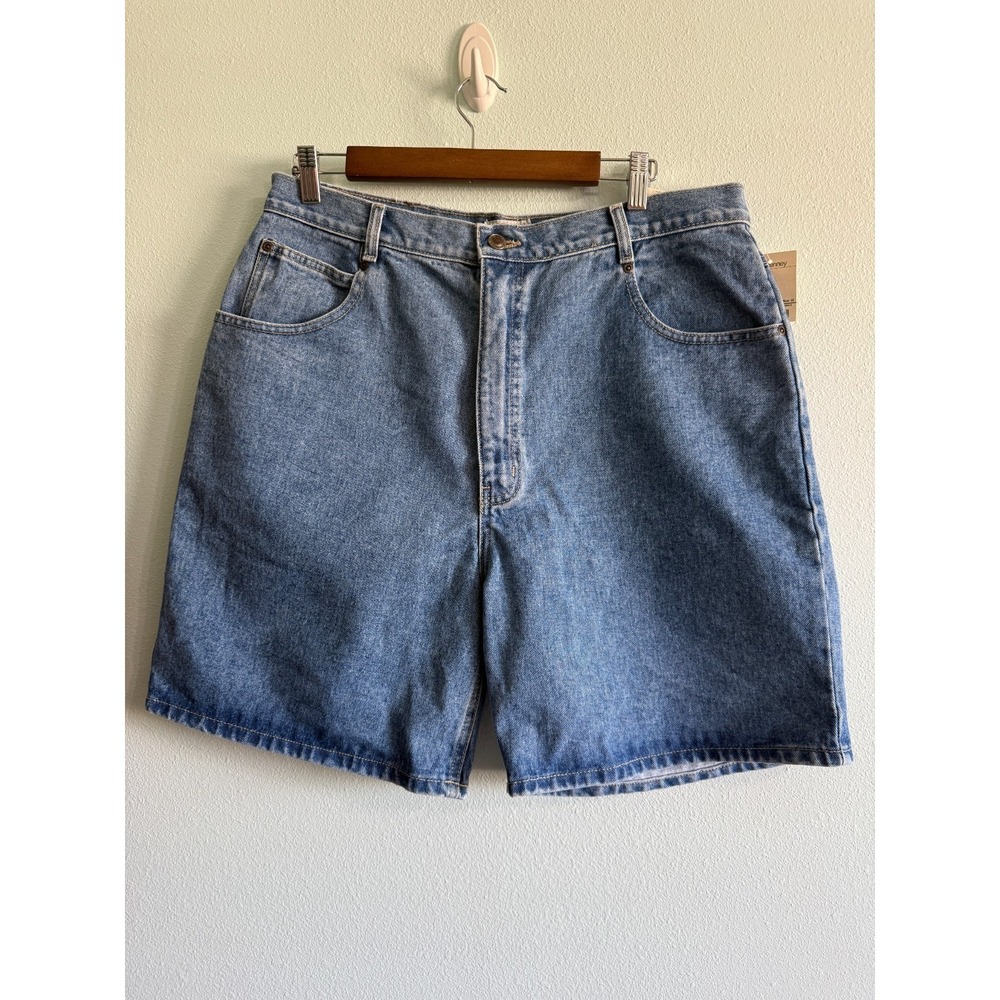 Classic High-Rise Women's Denim Jean Shorts - Light Blue